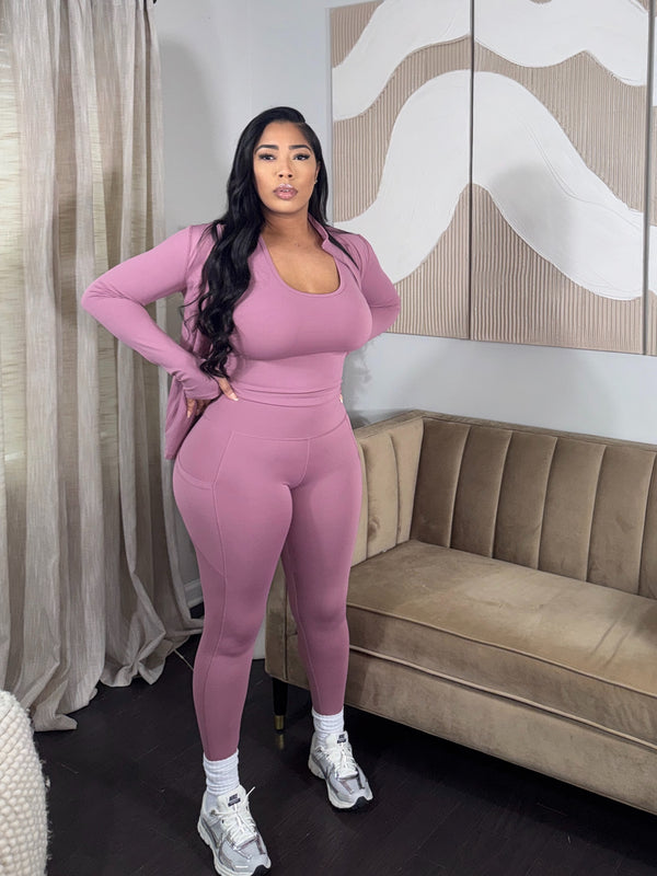 3pc Leisure Set (Mauve)