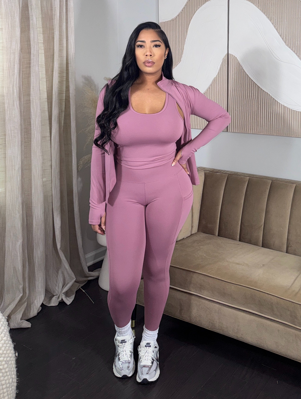 3pc Leisure Set (Mauve)